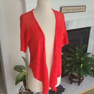 Red Sweater Shrug Super Cite Faded Glory Sz Small